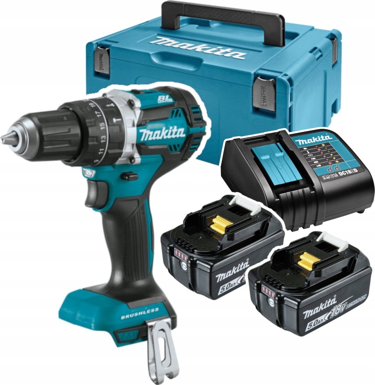 Urbjmašīna-skrūvgriezis Makita DHP484RTJ 18 V 2