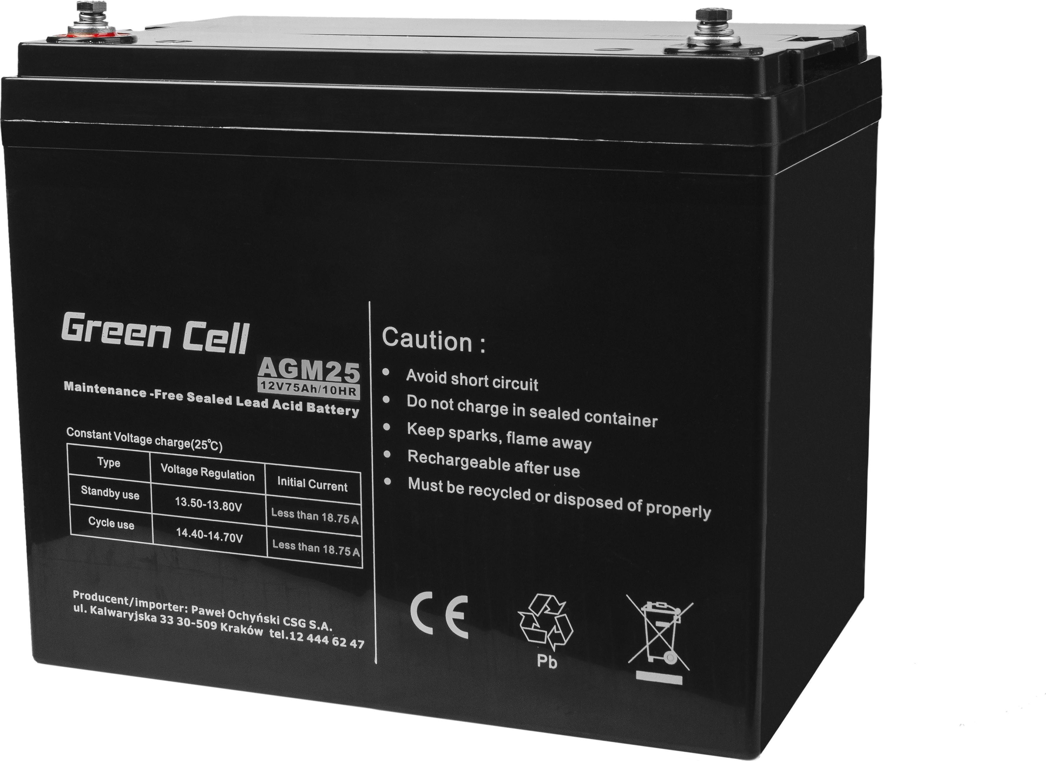Green Cell Akumulators AGM VRLA 12V