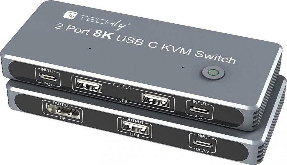 Slēdzis Techly TECHLY KVM USB-C slēdzis