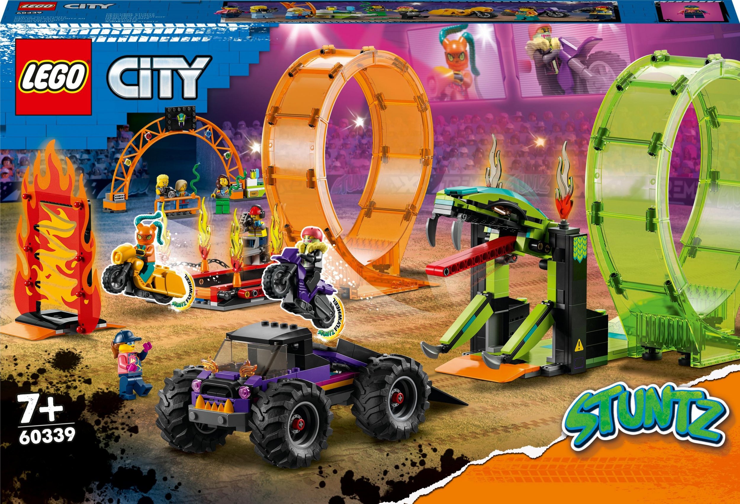 LEGO City Stuntaļu arēna ar diviem