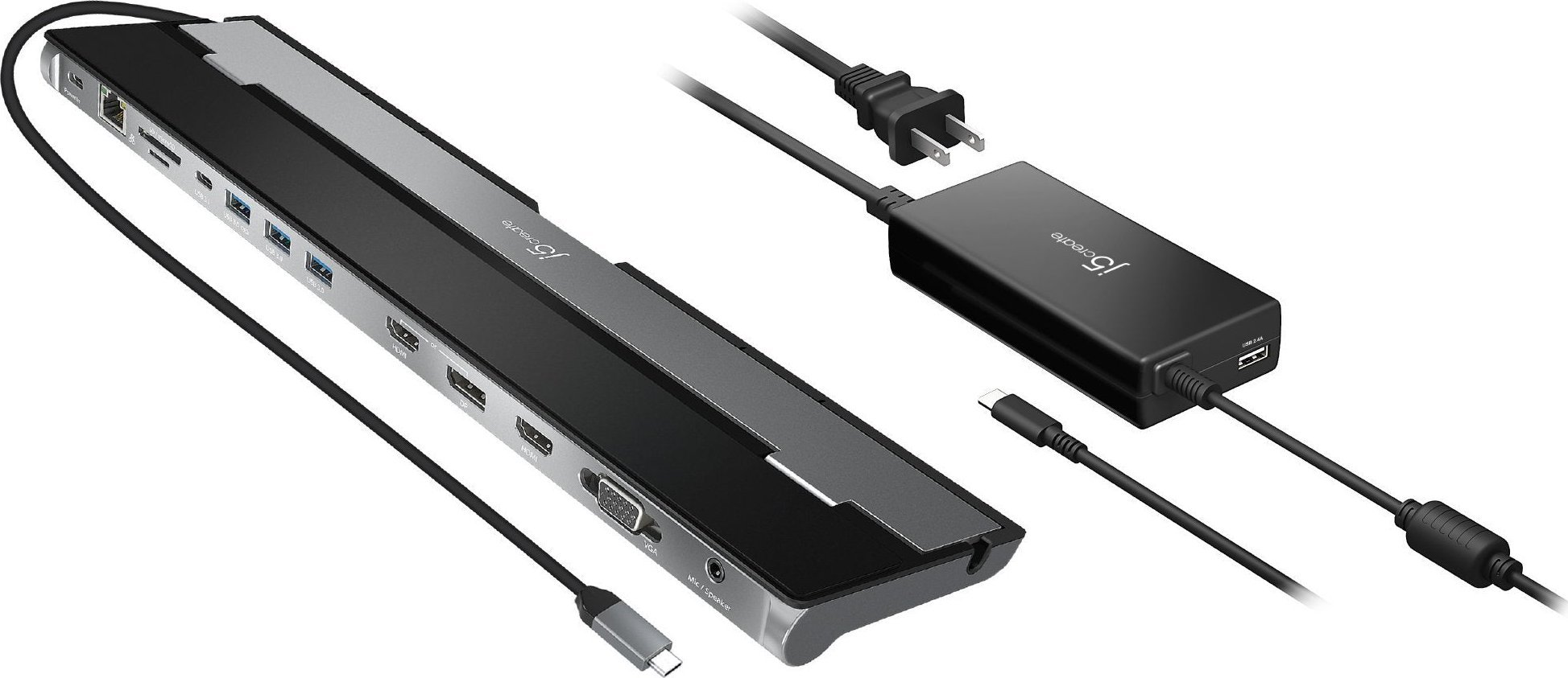 USB-C dokstacija/replikators j5create (JCD543P-EN) | JCD543P-EN