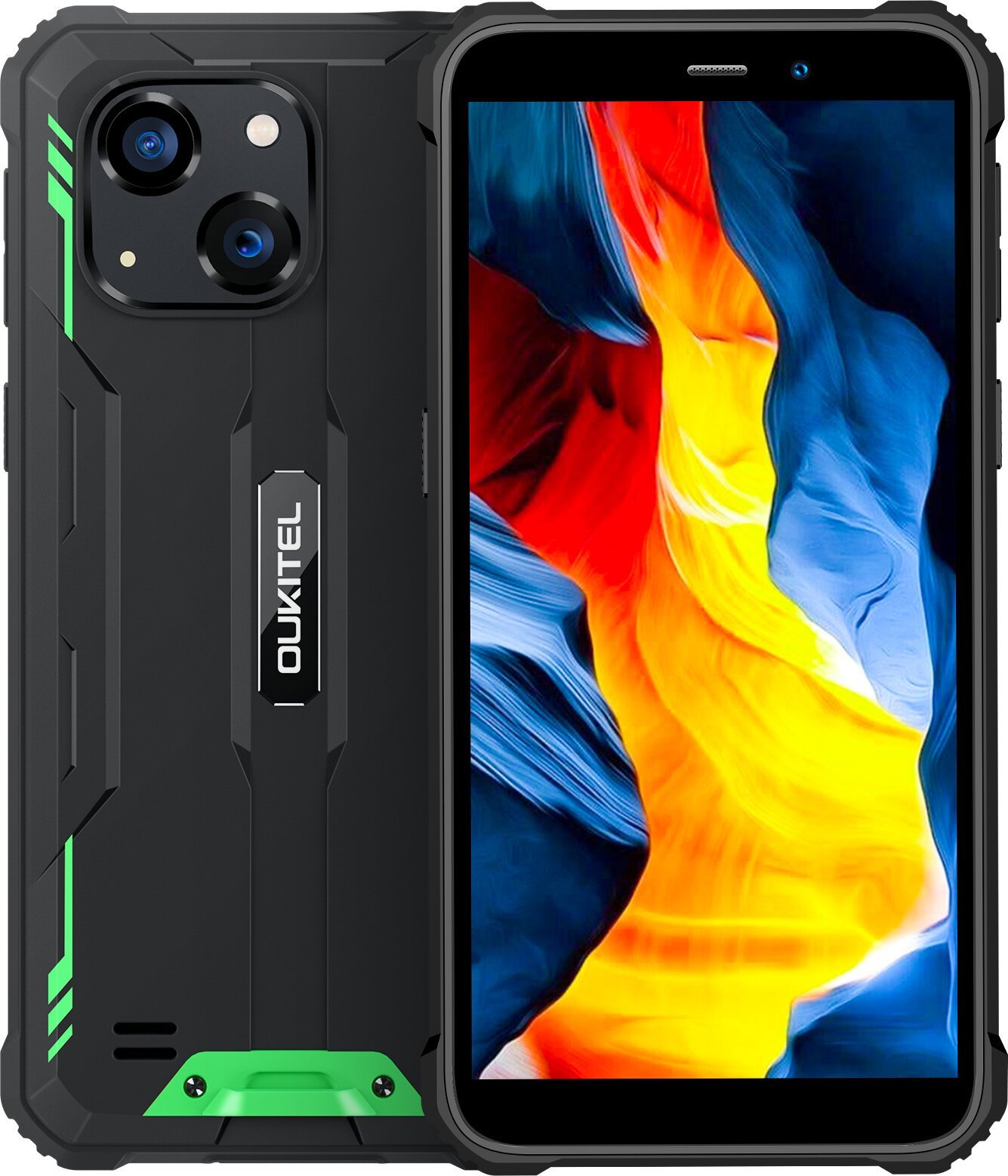 Viedtālrunis Oukitel G2 4/64GB Black-Green (G2-GN/CHOUT/OL)
