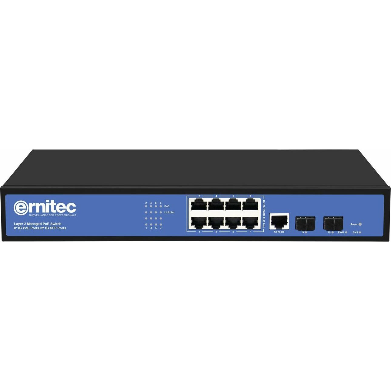 Ernitec Pārvaldāms slāņa 2+ komutators, 8