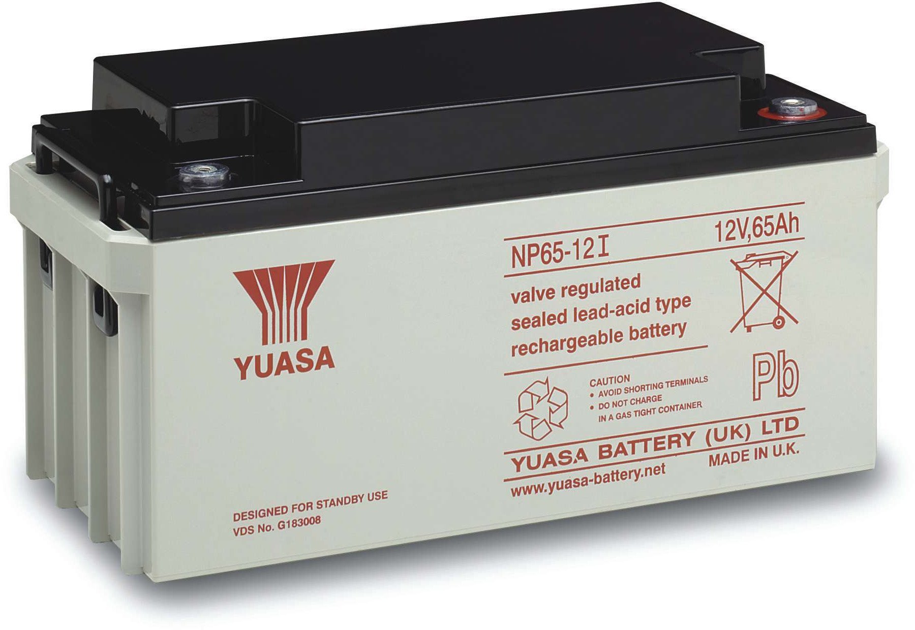 NP65-12 YUASA 65Ah 12V AGM akumulators