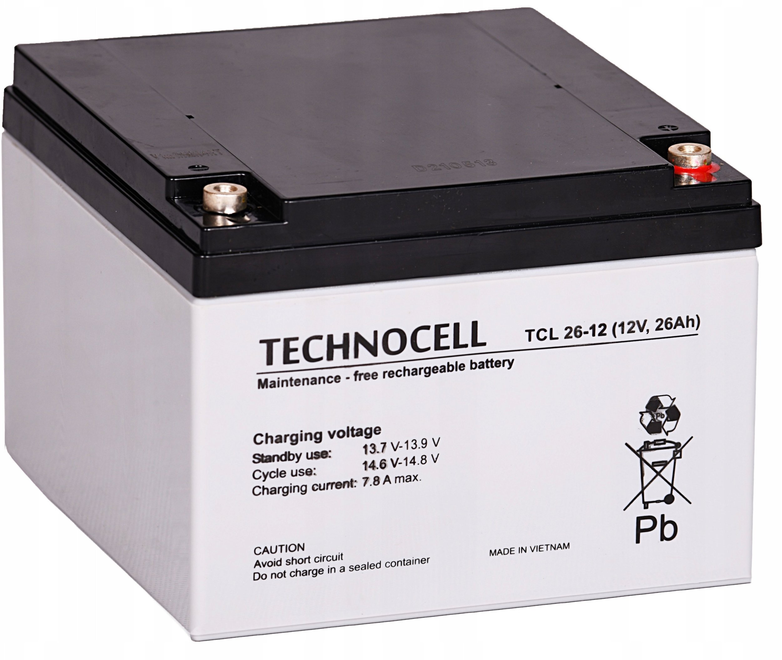 TCL26-12 TECHNOCELL AGM 12V 26Ah akumulators