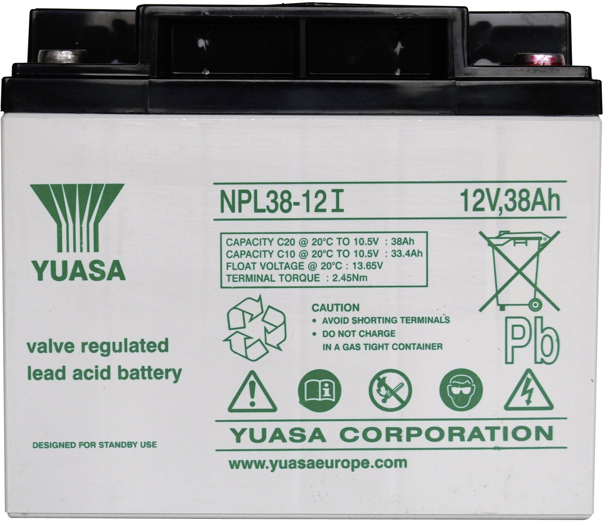 NP38-12 YUASA 38Ah 12V AGM akumulators