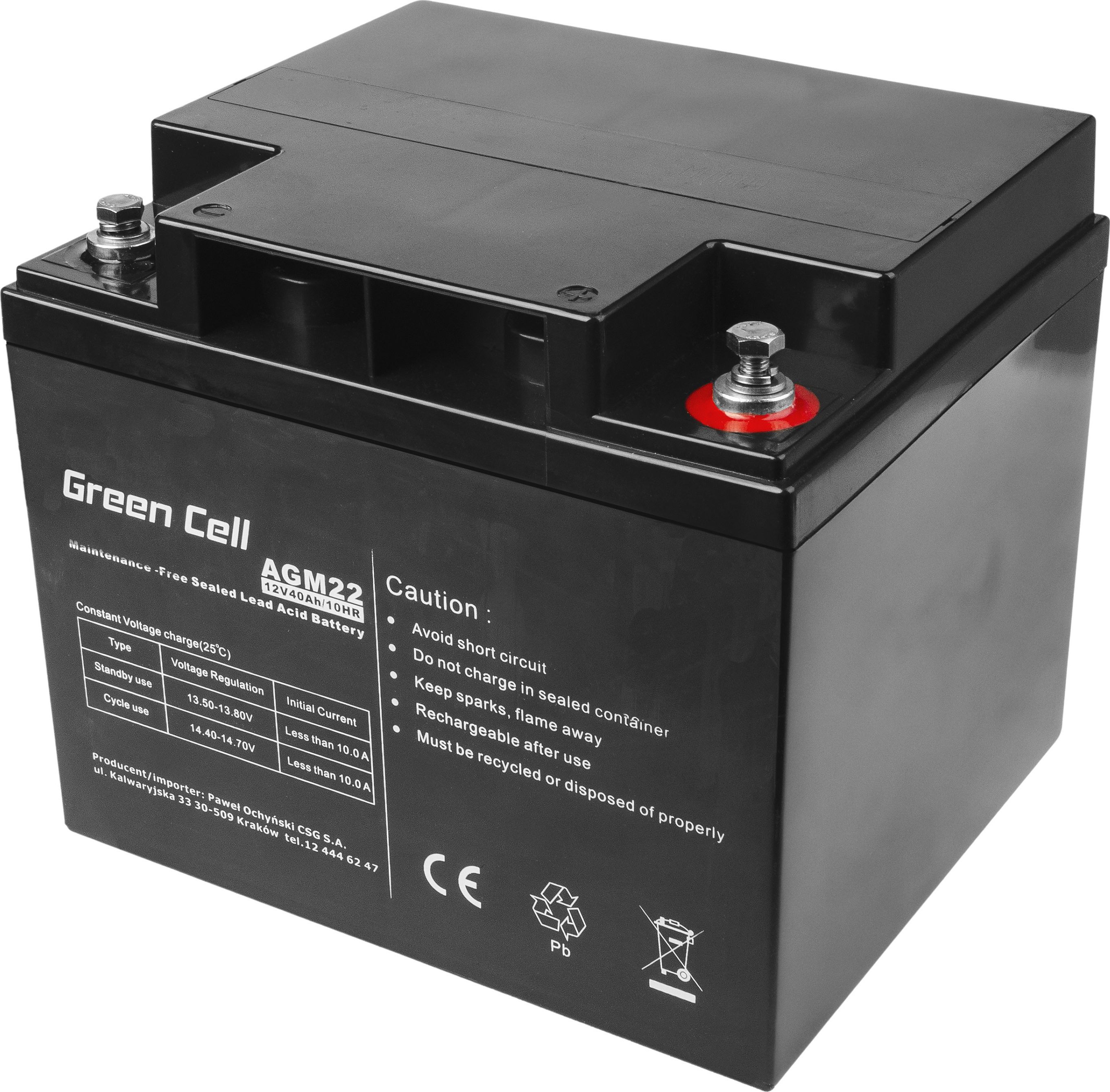 Green Cell Akumulator AGM 12V 40Ah