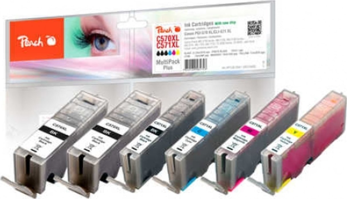 Tintes kasete Peach Canon PGI-570XL/CLI-571XL MultiPackPlus