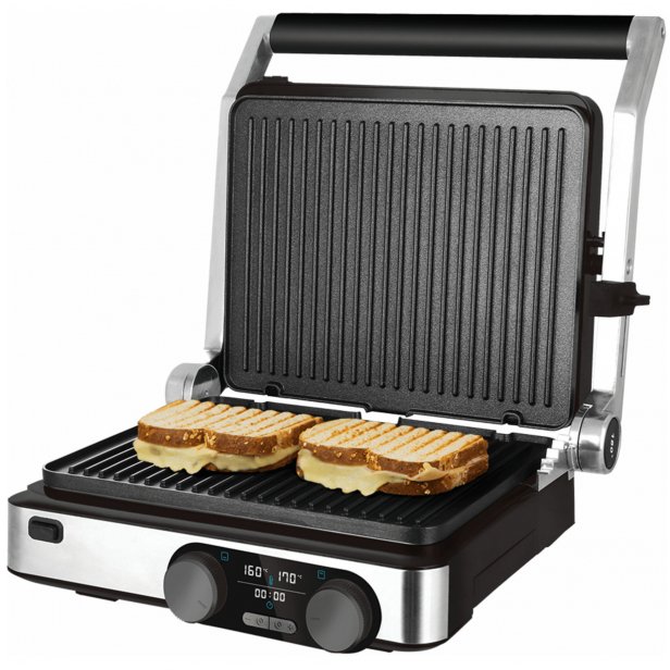 Cecotec Kontaktgrill Rock`Ngrill Dual (Black/edelstahl, 2