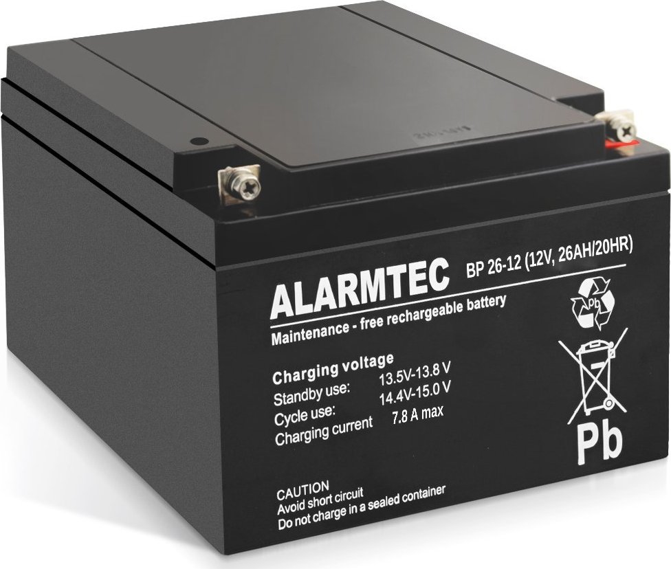 Alarmtec Akumulators 12V 26Ah AGM Alarmtec