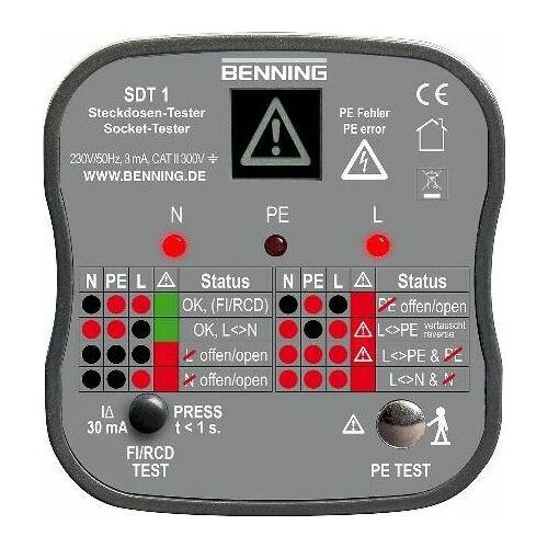 Benning ierīce kontaktligzdu pārbaudei SDT1 |