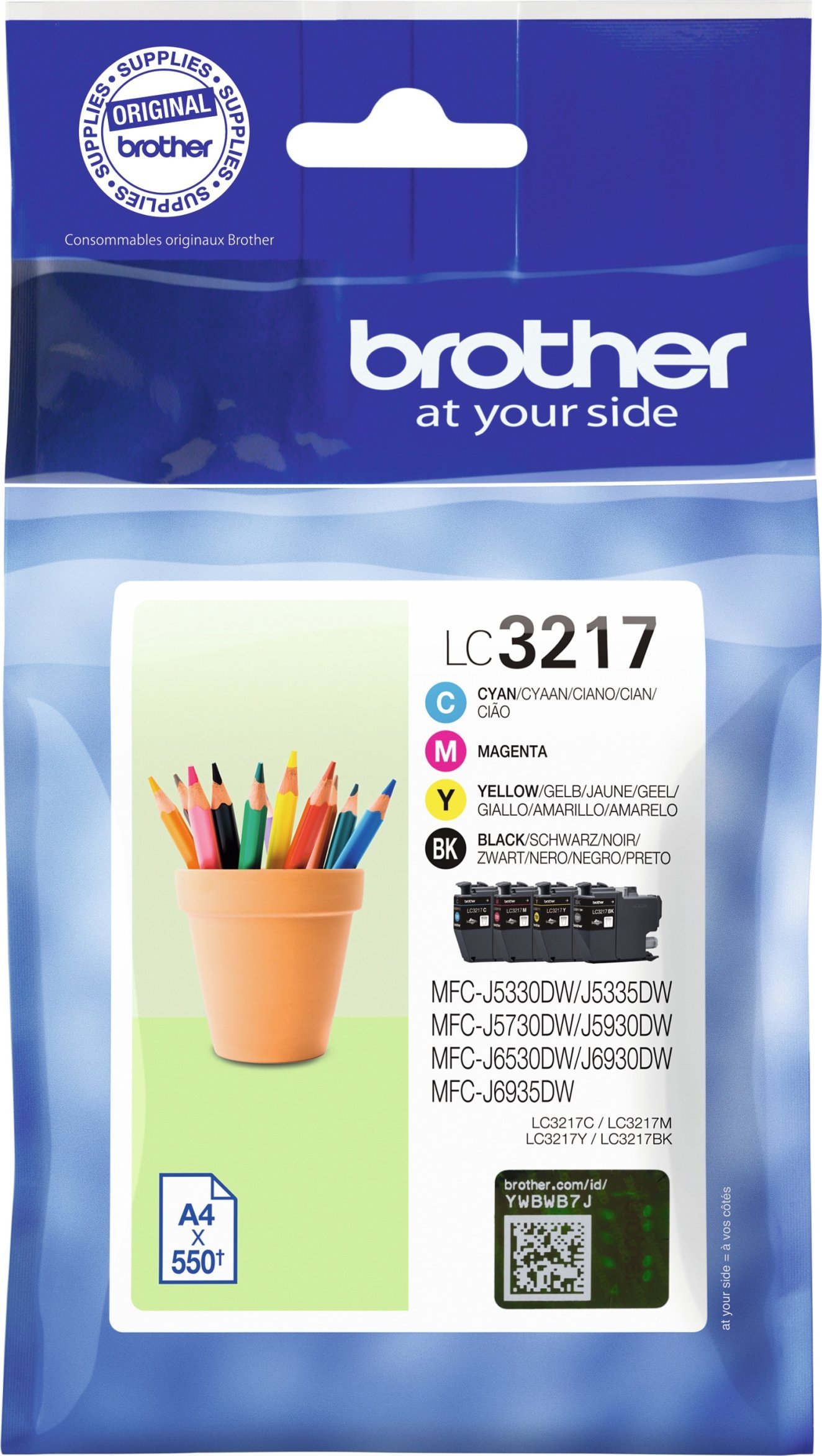 Tintes kasetne Brother LC3217VAL CMYK 4