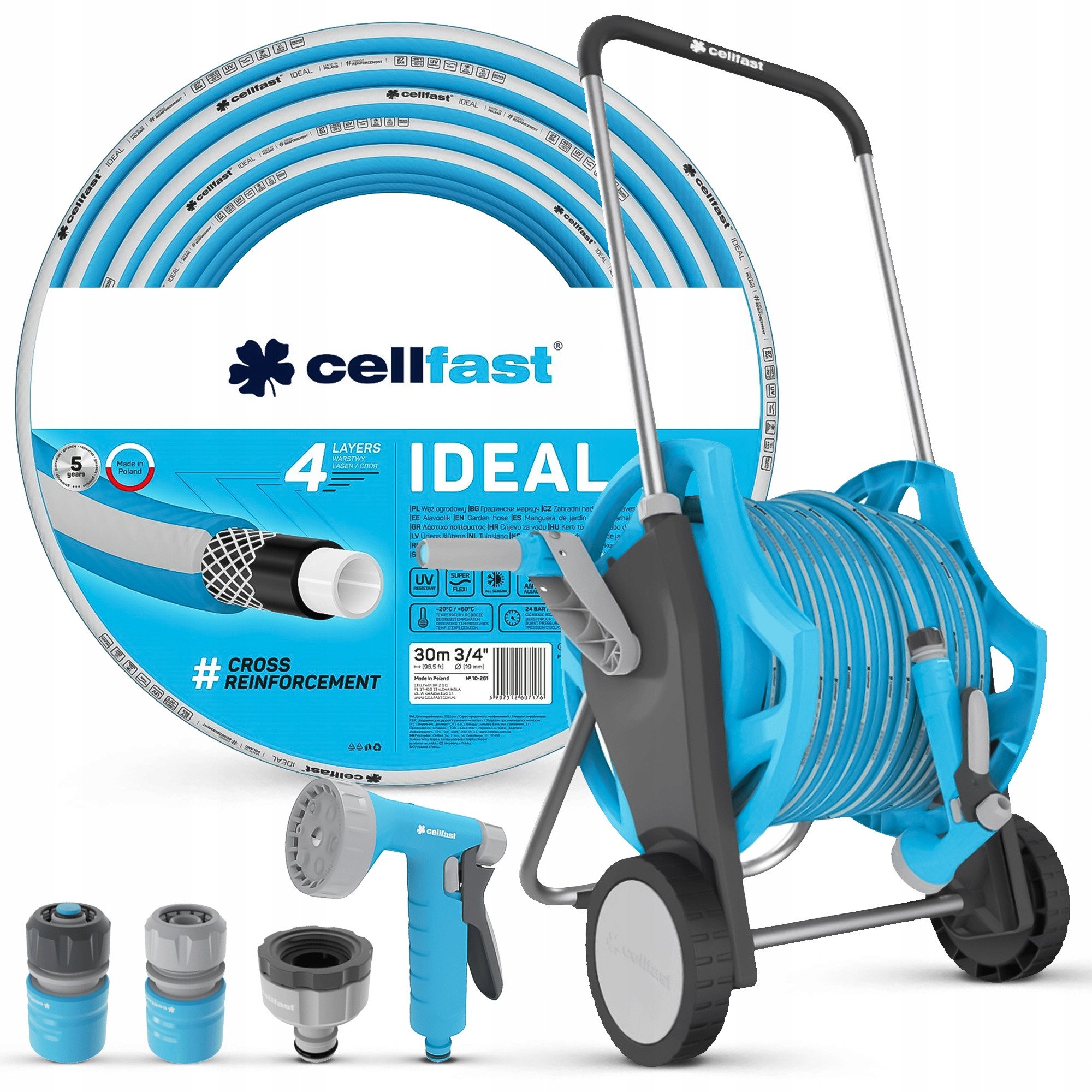 Cellfast Komplekts rati, šļūtene 3/4" 30