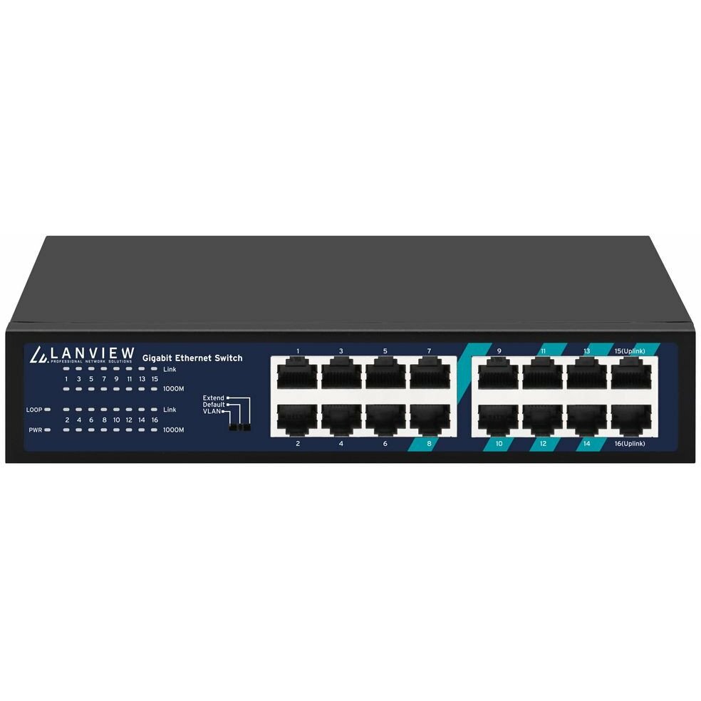 Switch Lanview Lanview LVN-1U-16PORT-1G bez kategorii