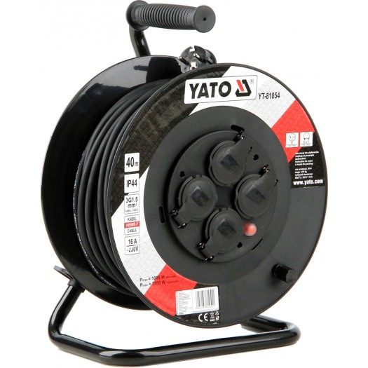 Yato pagarinātājs ar spoli 40m/4 ligzdas
