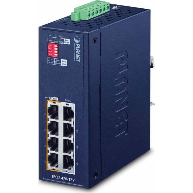 PLANET Industrial 4-Port GE 802.3bt