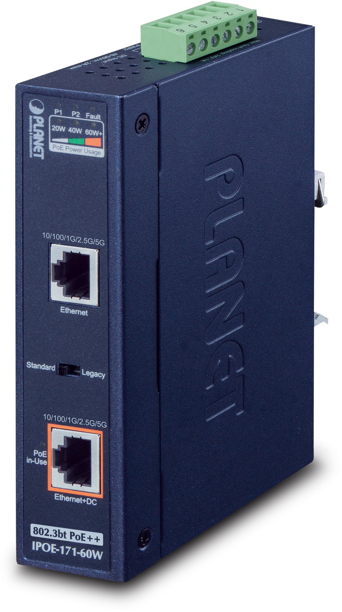 PLANET IPOE-171-60W Gigabit Ethernet tīkla savienojumi