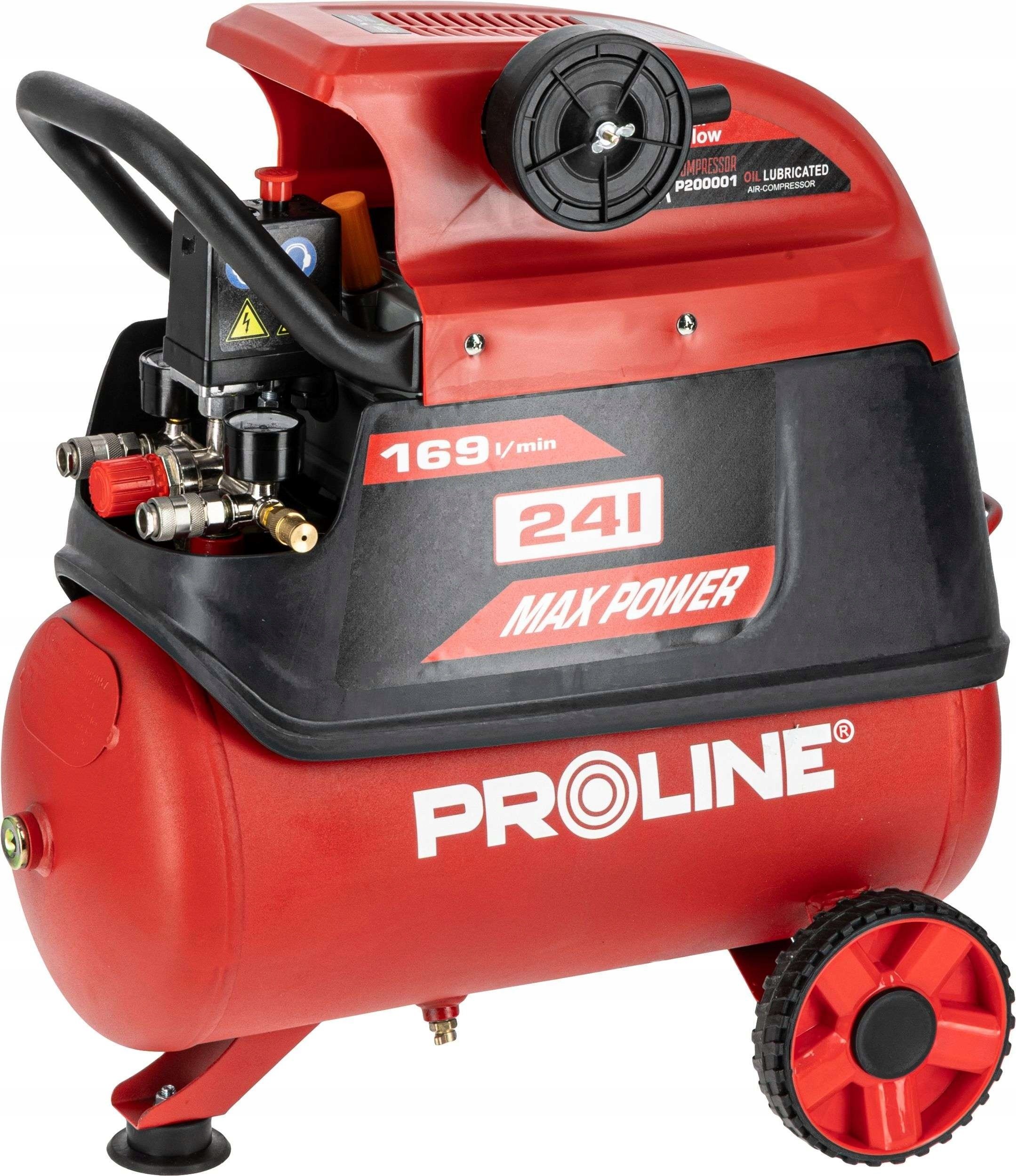 Eļļas kompresors 24L, 1500W/2ZS, 8BAR, 169L/MIN