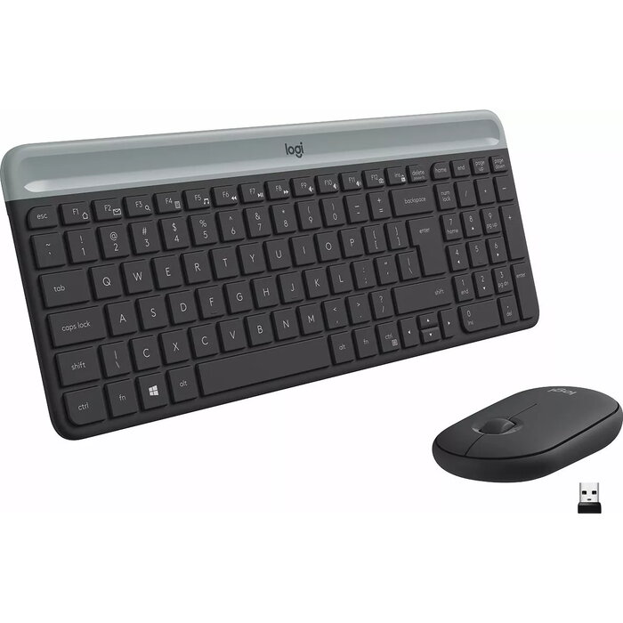 Logitech MK470 Bezvadu tastatūra+pele, grafīta krāsa