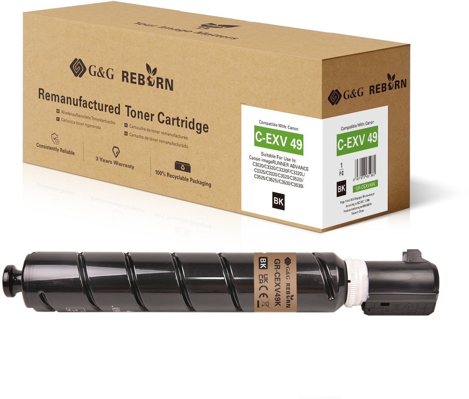 Toners G&G Reborn saderīgs ar Canon