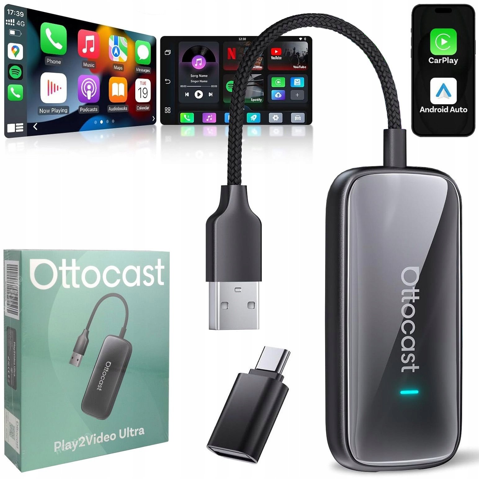 Automašīnas adapteris Ottocast CA515-T Play2Video Ultra