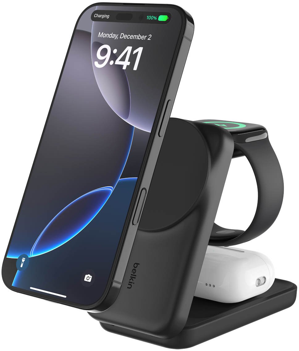 Lādētājs Belkin magnētiskais Qi2 3in1 25W