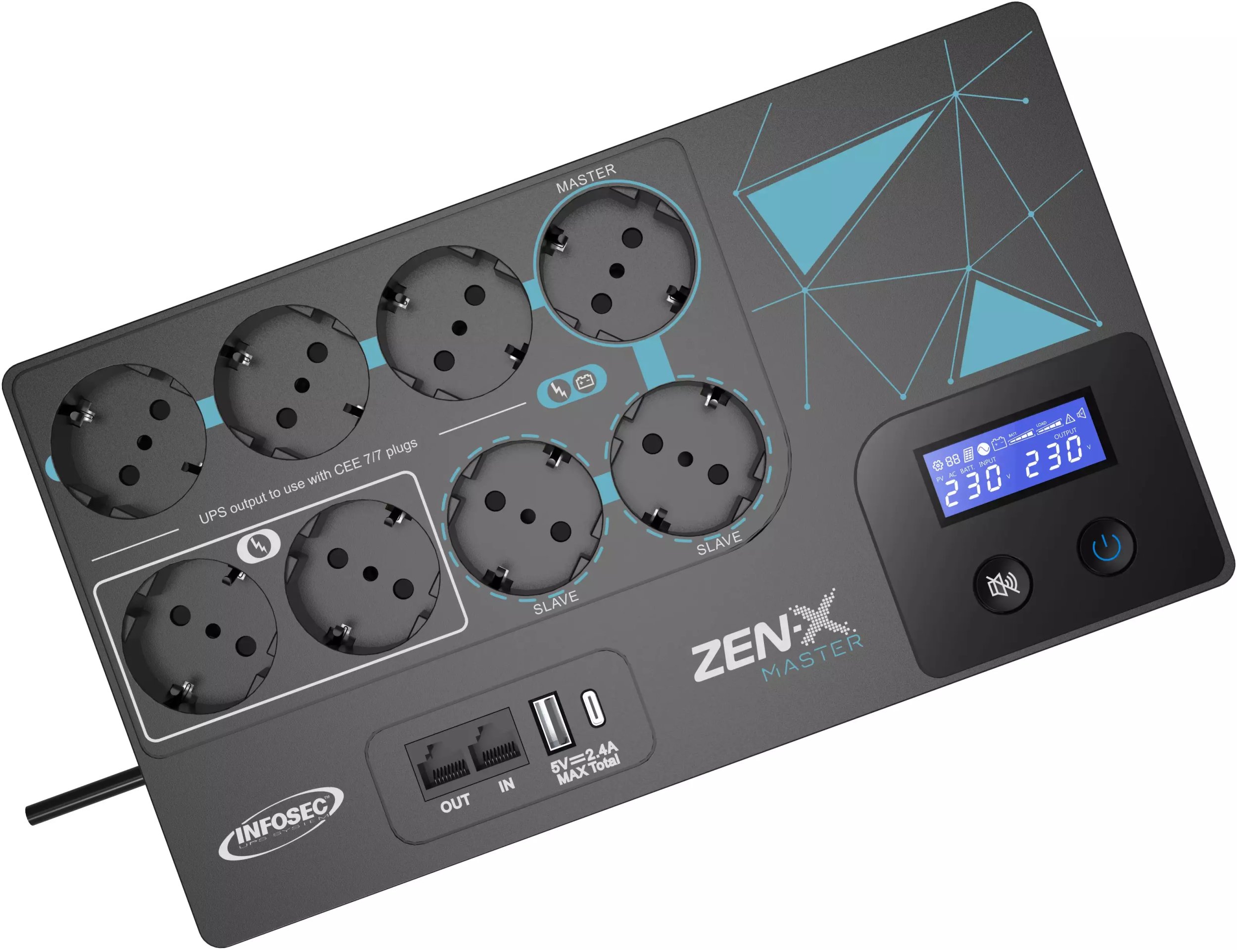 Infosec Nepārtraukta barošanas avots UPS ZEN-X