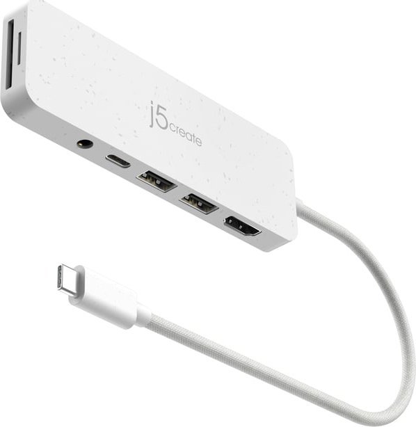 USB centrmezgls j5create ECO-FRIENDLY USB-C DAUDZPORTU