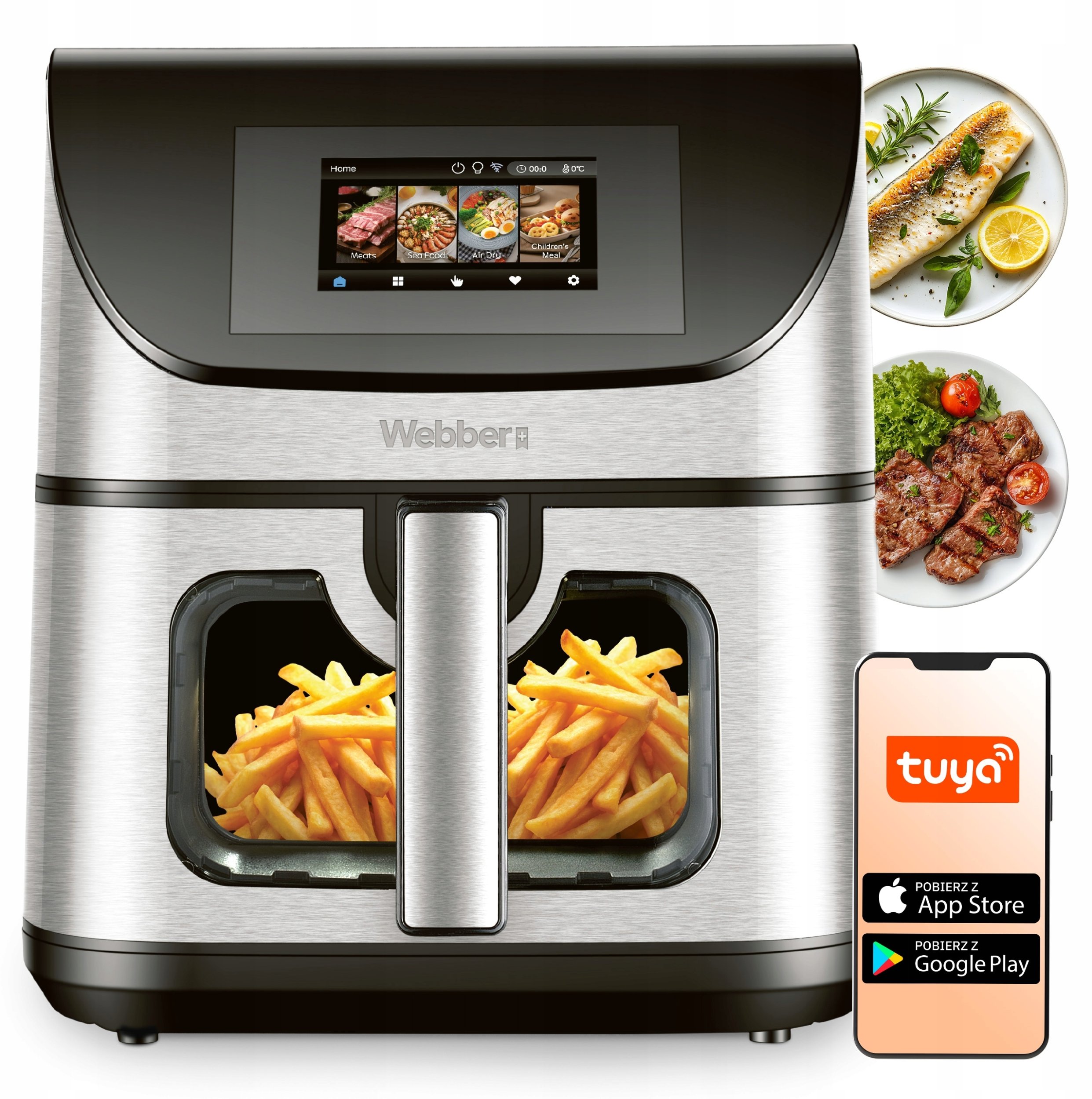 Webber Beztauku cepeškrāsns Air Fryer 8L