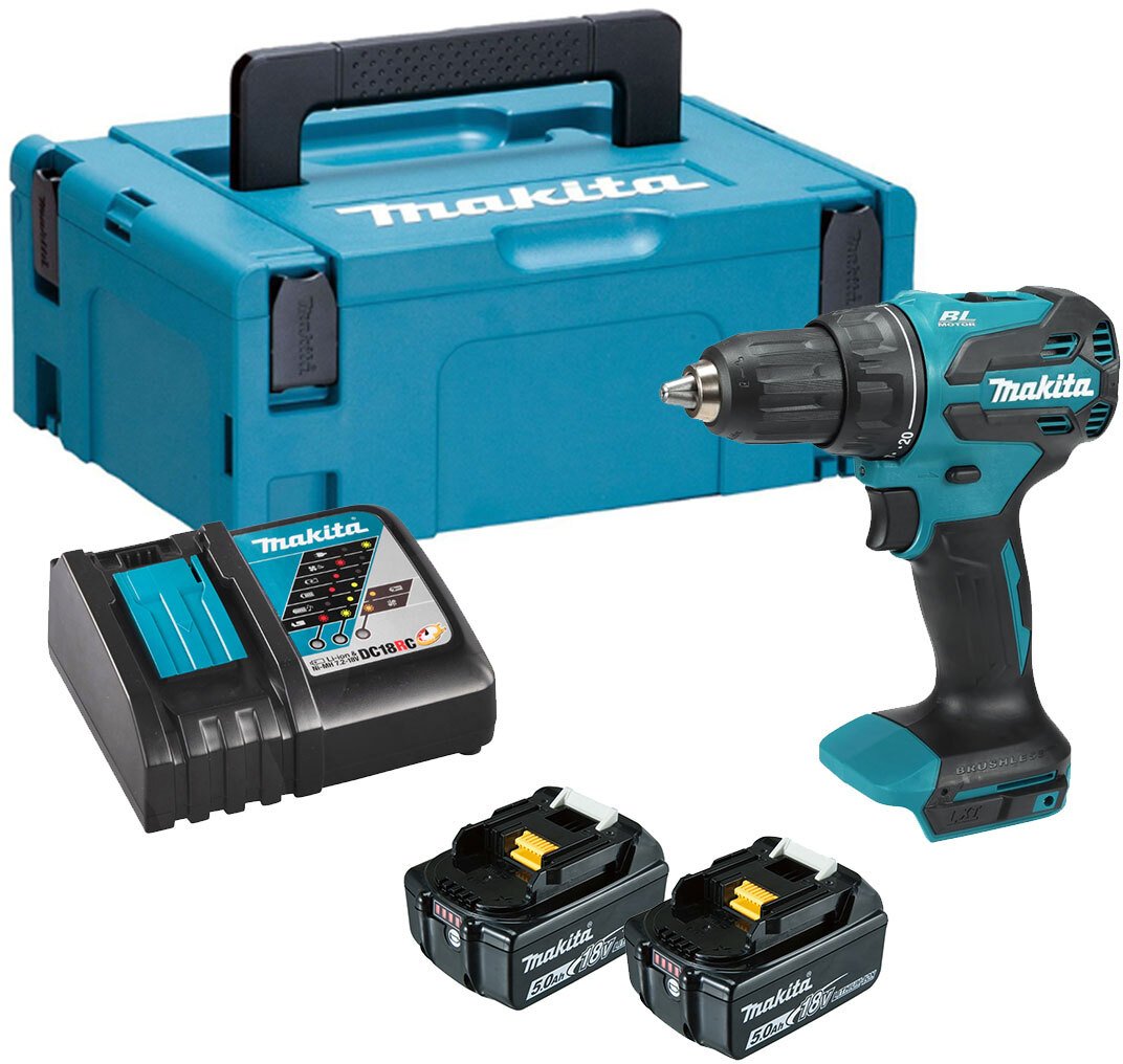 Urbjmašīna-skrūvgriezis Makita DHP490RTJ 18 V 2