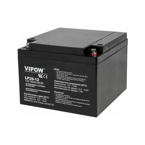 Vipow Akumulators 12V/26Ah (BAT0270) | BAT0270