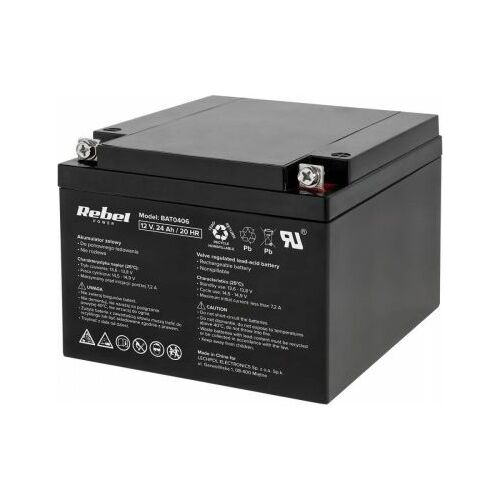 Rebel Power Akumulators Rebel 12V/24Ah (BAT0406)
