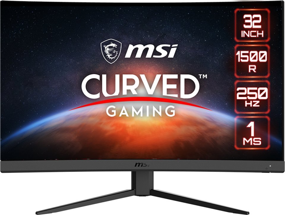 LCD Monitor|MSI|G32C4X|31.5|Gaming/Curved|Panel VA|1920x1080|16:9|250Hz|Matte|1 ms|Tilt|Colour Black|G32C4X