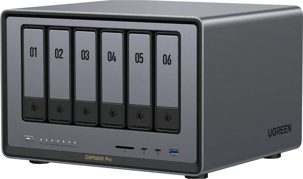 UGREEN NASync DXP6800 Pro 6 vietu