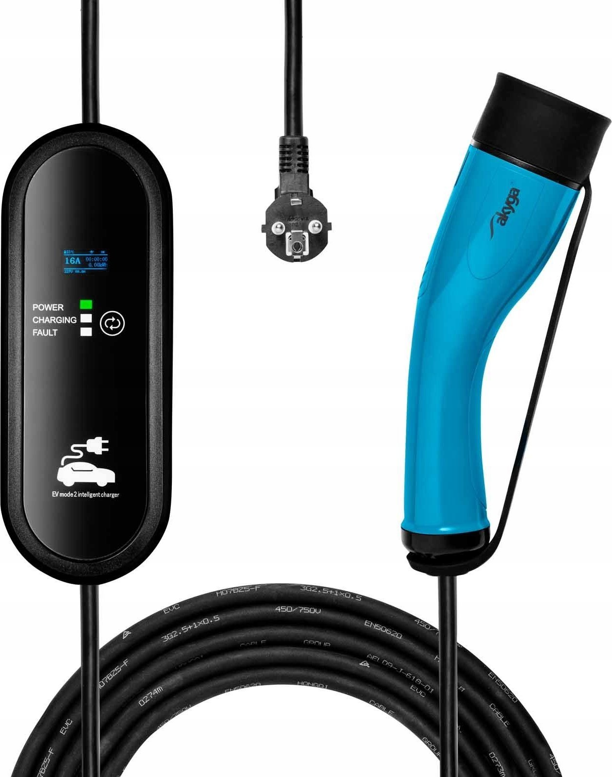 Lādētājs Akyga elektriskajiem automobiļiem AK-EC-19 Type2