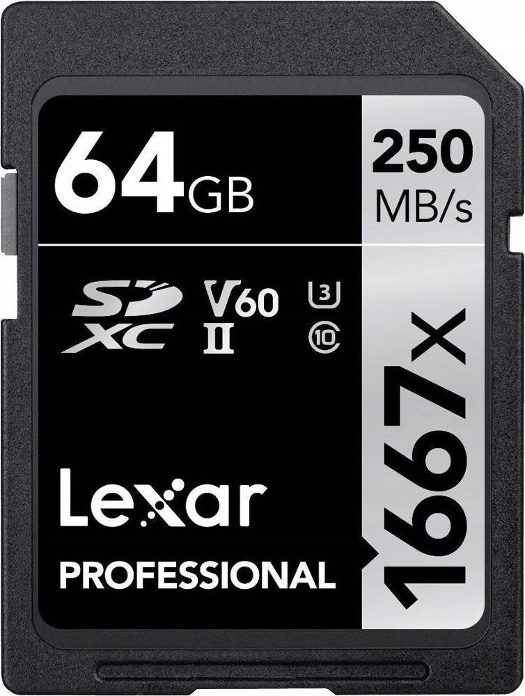 Lexar SDXC 64GB Professional 1667x UHS-II