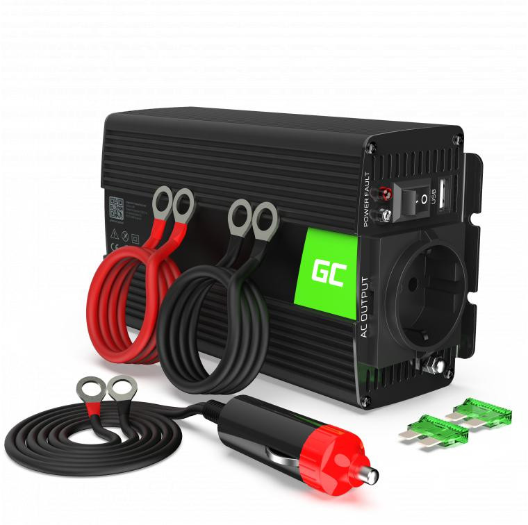 Green Cell Przetwornica 12V/230V 500W/1000W Czysty
