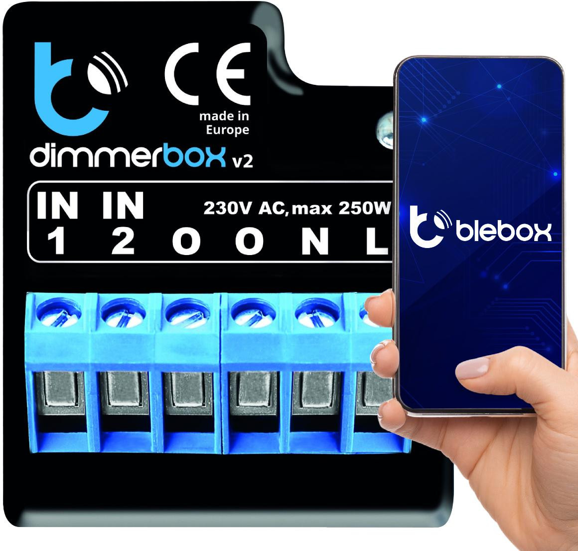 Apgaismojuma modulis dimmerbox v2 Blebox |