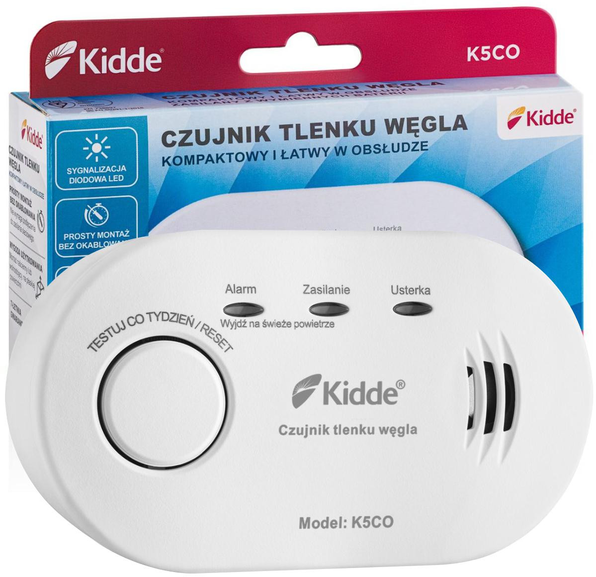 Ogļskābās gāzes detektors Kidde K5CO White