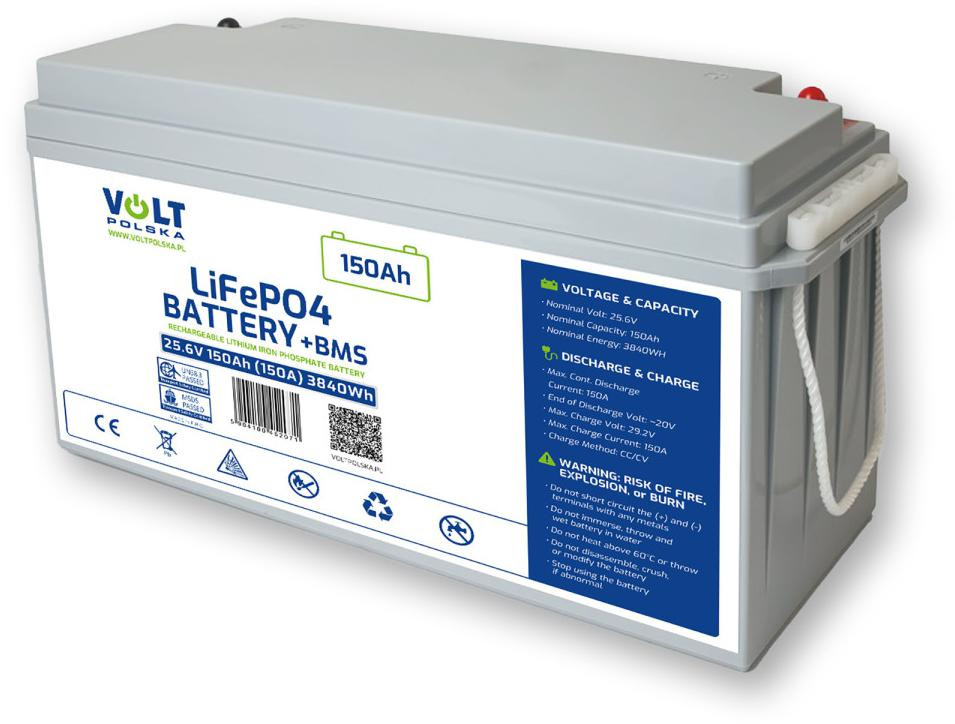 Volt Akumulator LiFePO4 25,6V 150