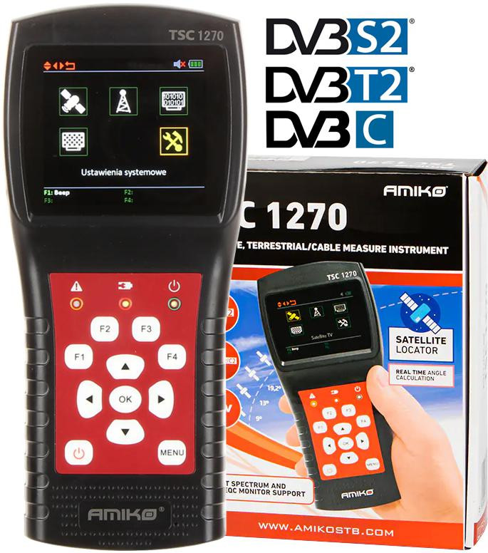 Amiko universāls mērītājs TSC-1270 DVB-T/T2 DVB-S/S2