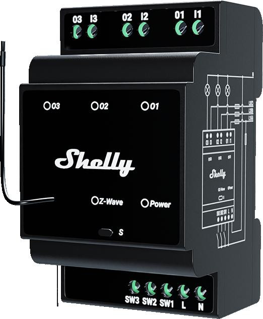 Shelly Qubino Wave Pro 3 kanālu