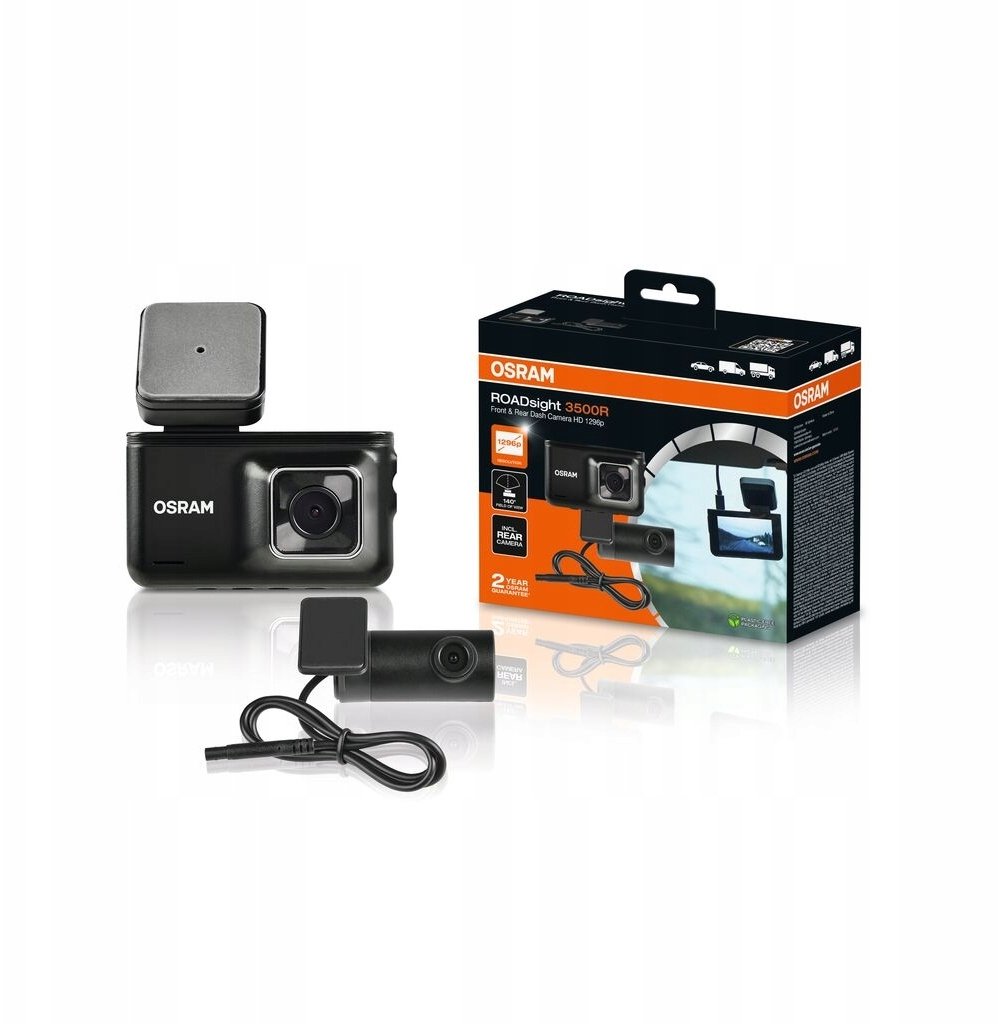 Videoreģistrators Osram Osram Dashcam komplekts (priekšā+aizmugurē)