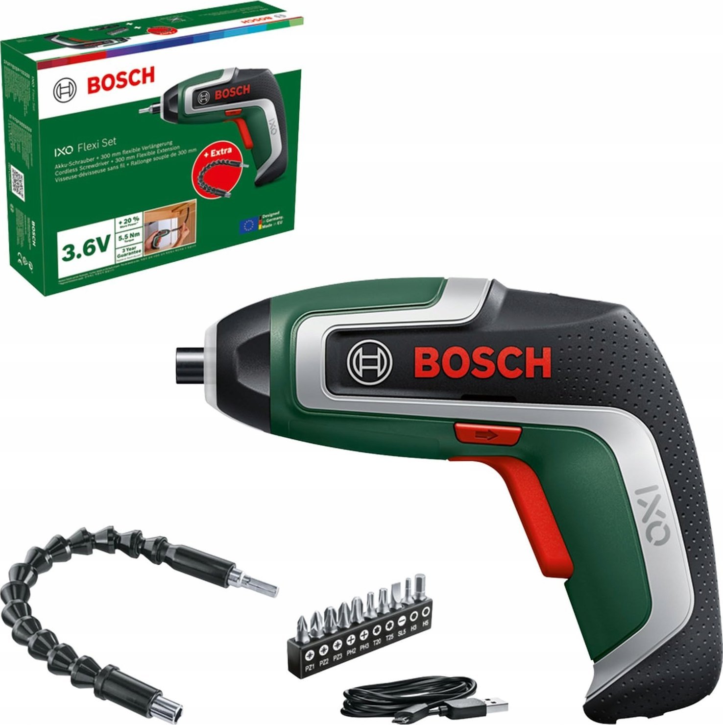Bosch Powertools Akkuschrauber IXO 7 Flexi-Set