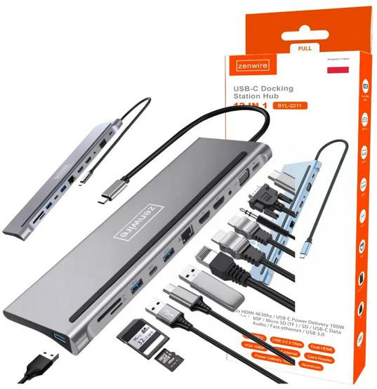 Zenwire HUB ADAPTER USB-C 12w1 Stacja