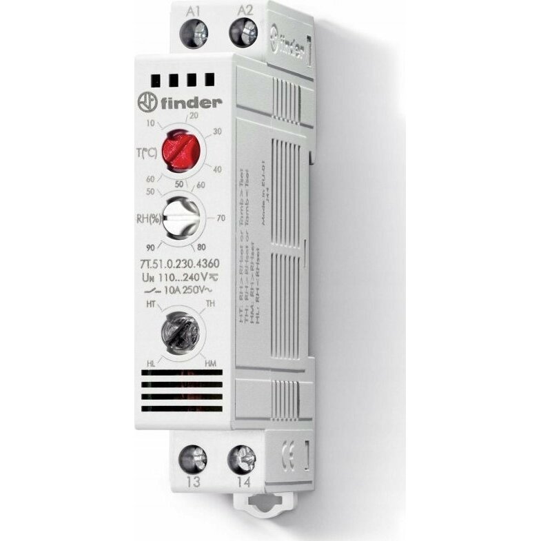 Finder mitruma termostats skapjiem 110…240V AC/DC