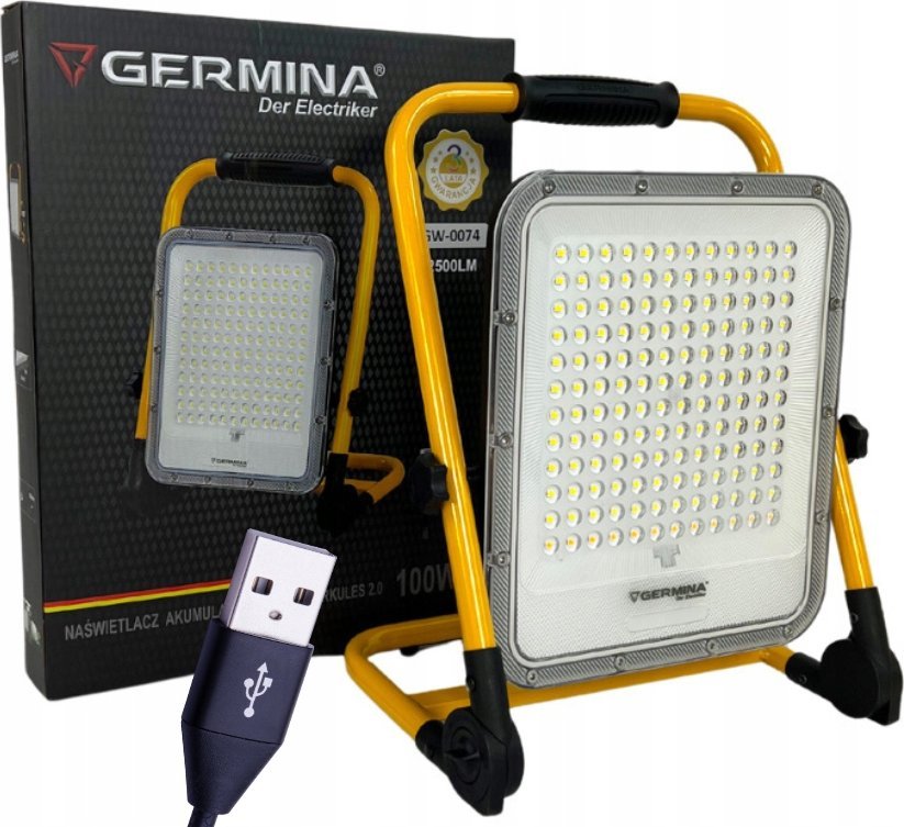 Uzlādes LED prožektors Germina, 100 W