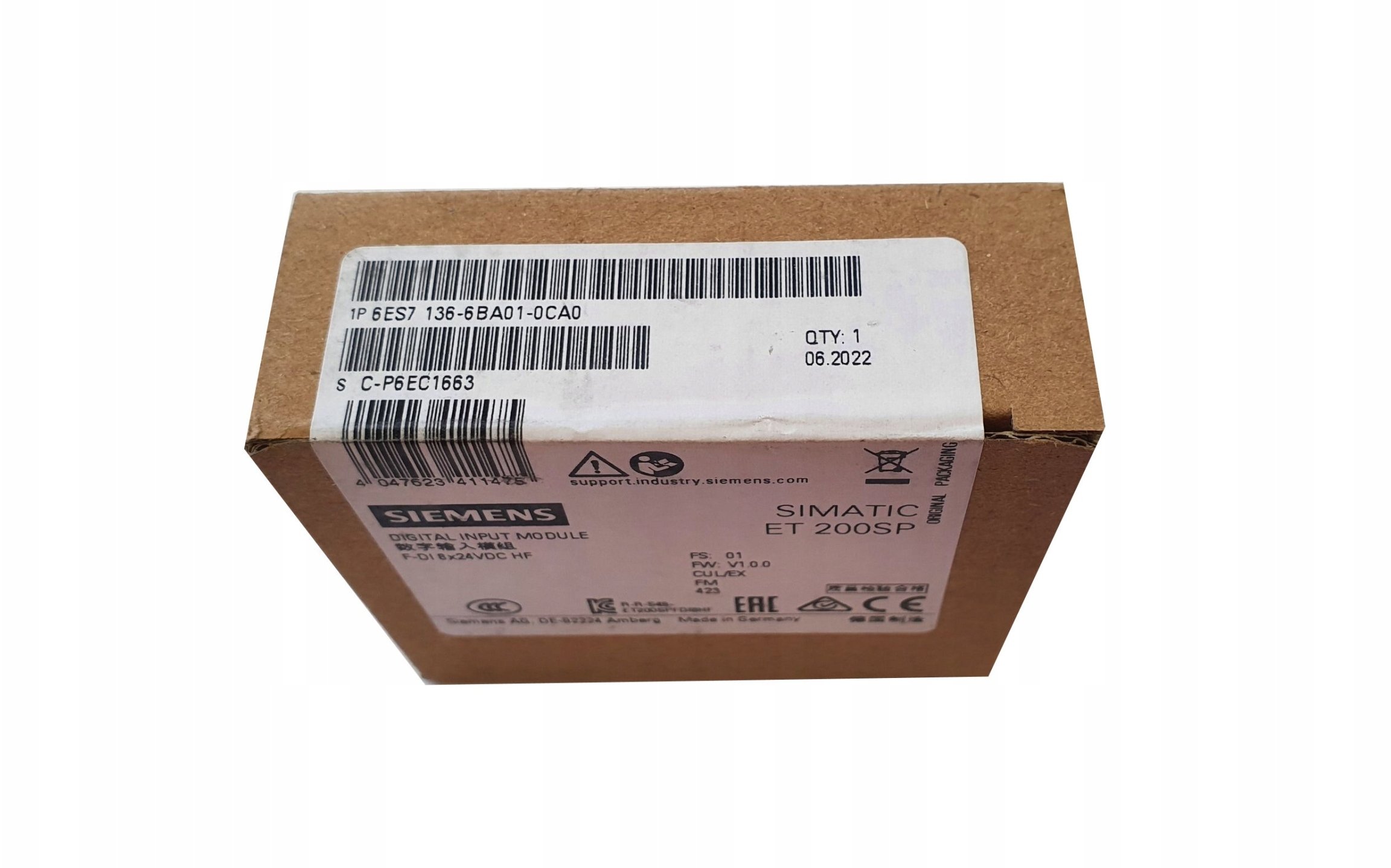 Siemens 6ES7136-6BA01-0CA0 SIMATIC DP Elektroniskā modulis