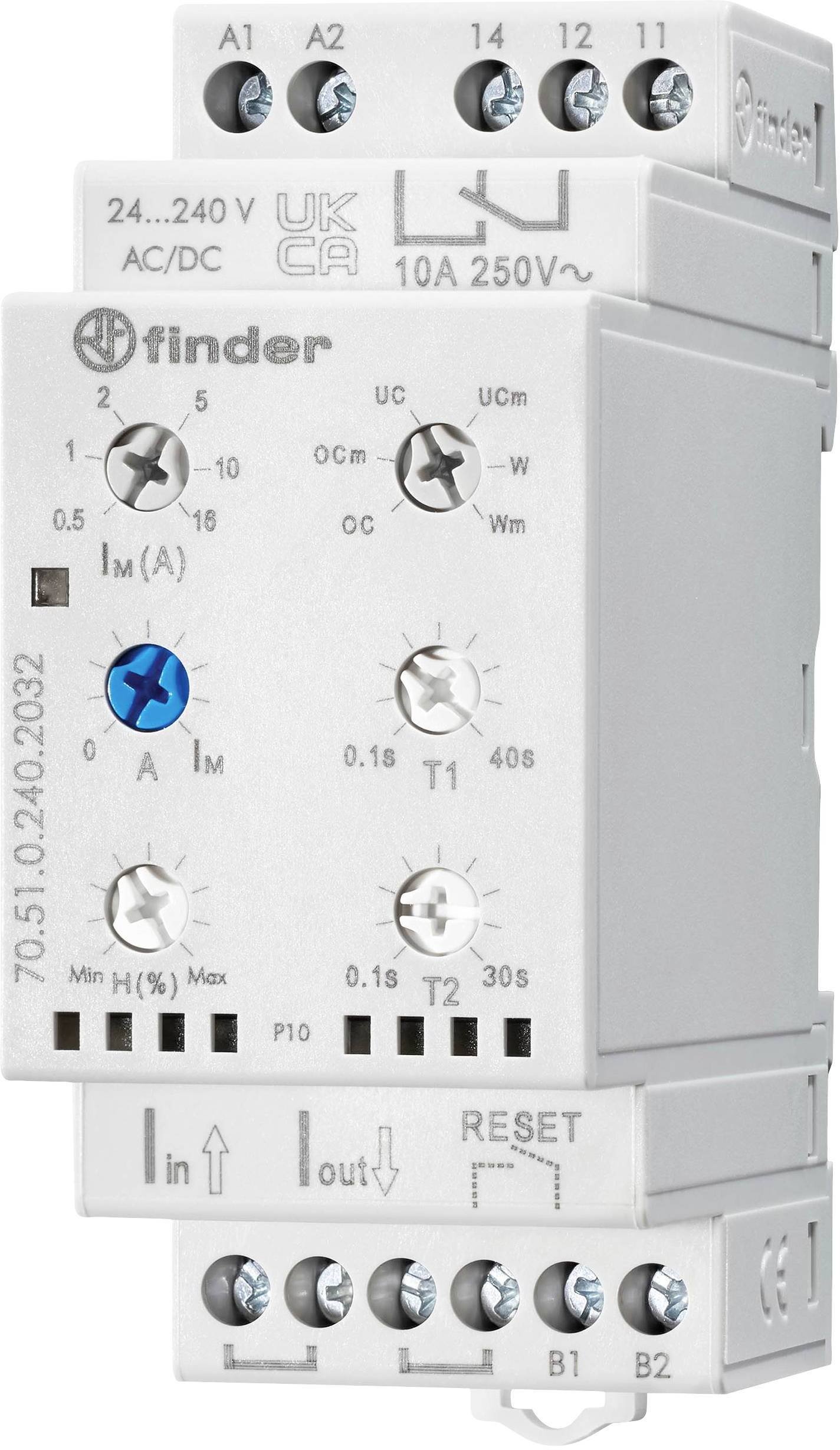 Finder Vienfāzes strāvas kontroles relejs, AC/DC