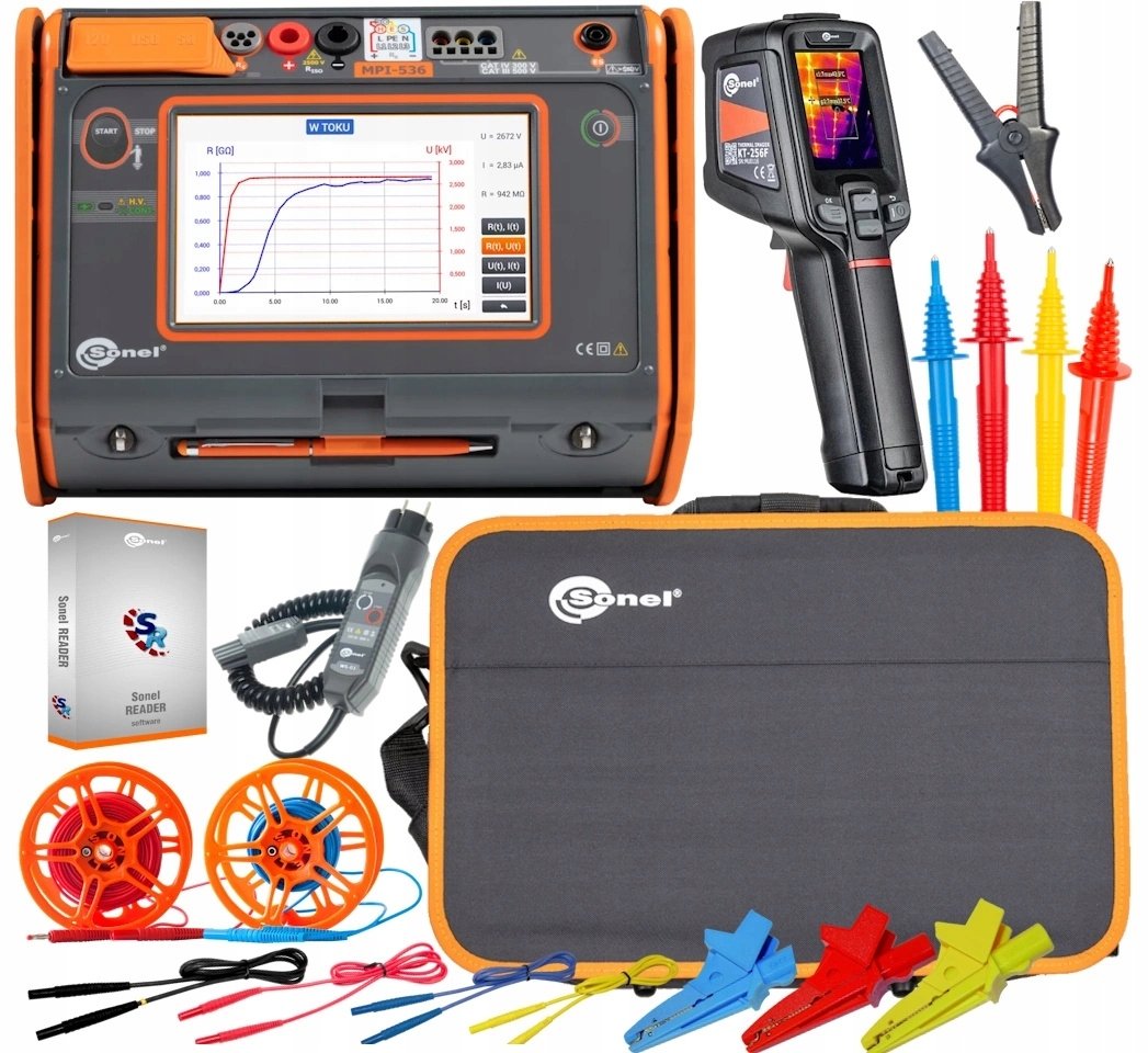 Komplekts Sonel instrumentu Elektrisko instalāciju parametru